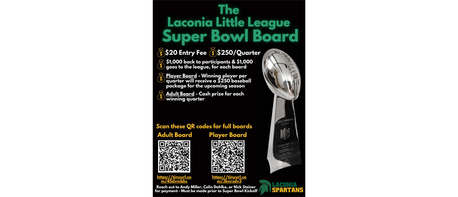 Super Bowl Fundraiser - KIDS BOARD